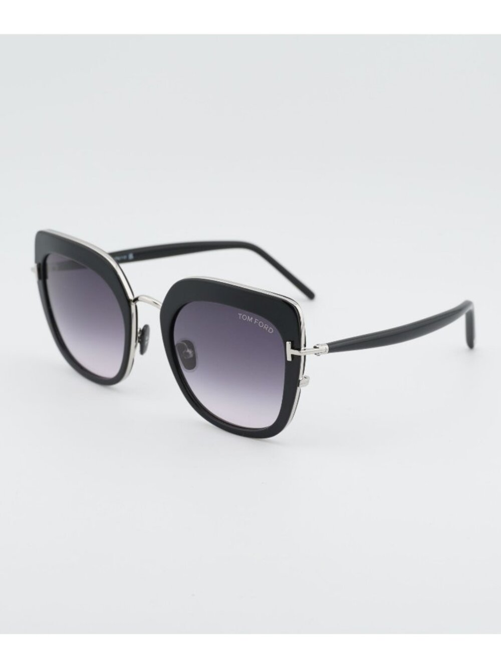Tom Ford Virginia FT0945 05B Sunglasses Black Square Frame, Smoke Lenses